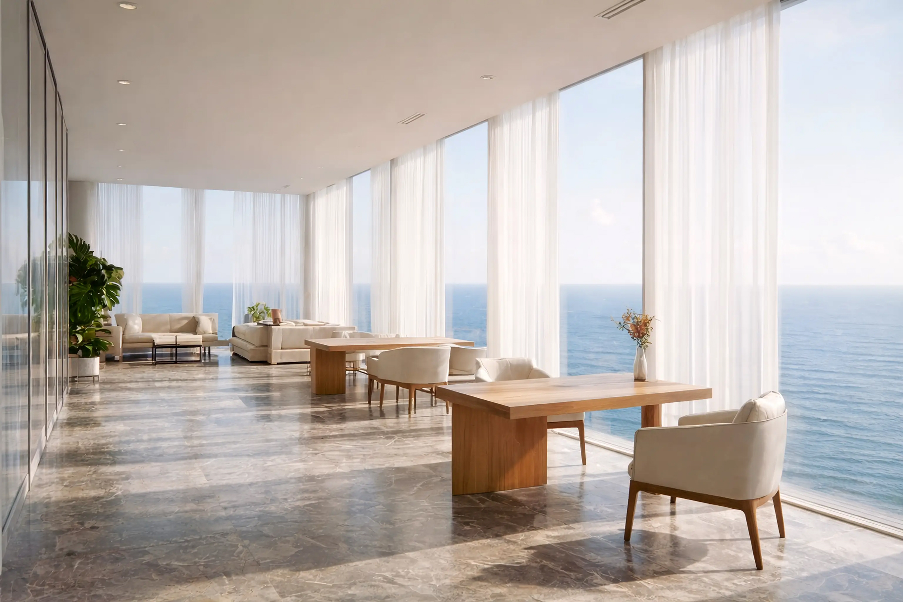 Sea-facing private interior