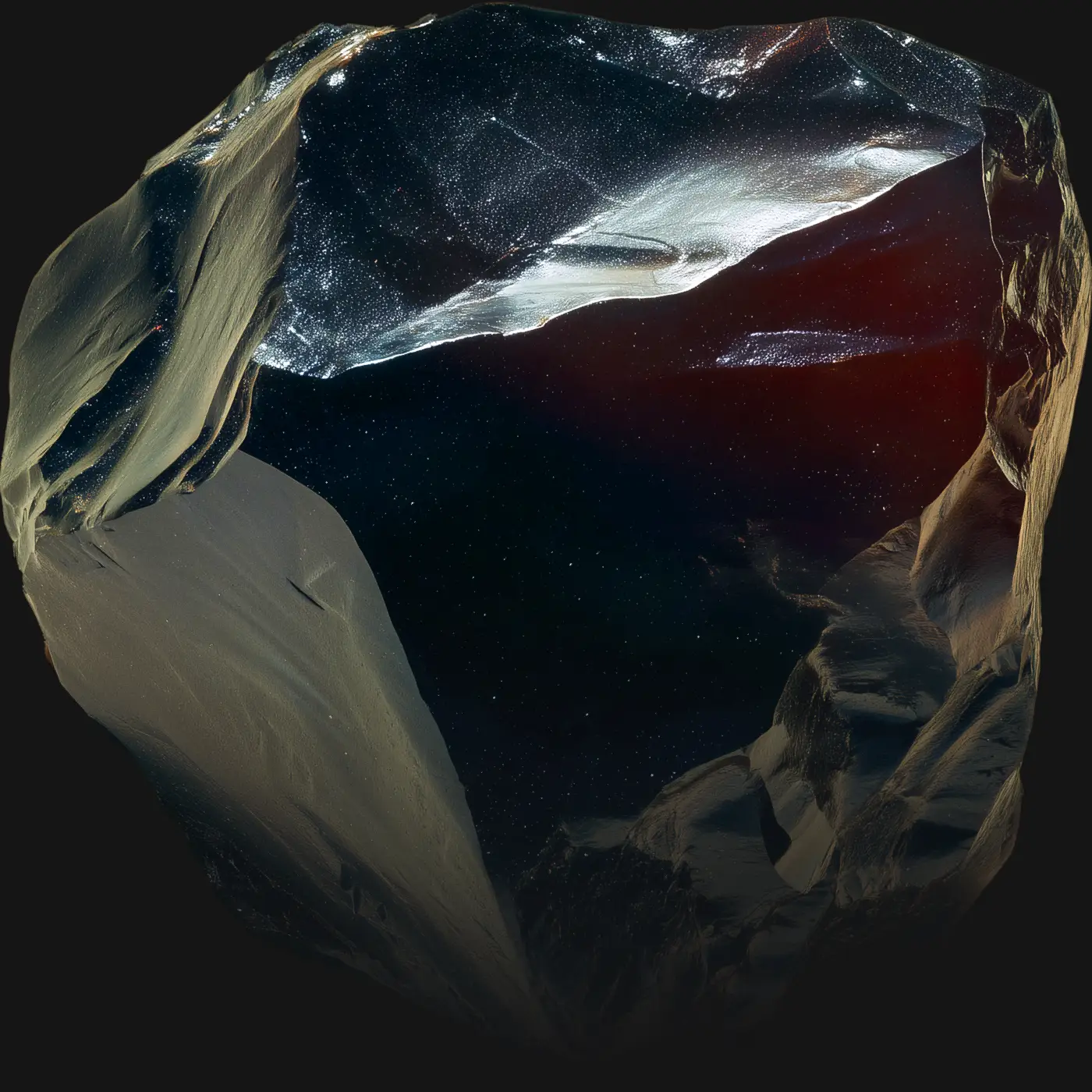 Sculpted obsidian stone
