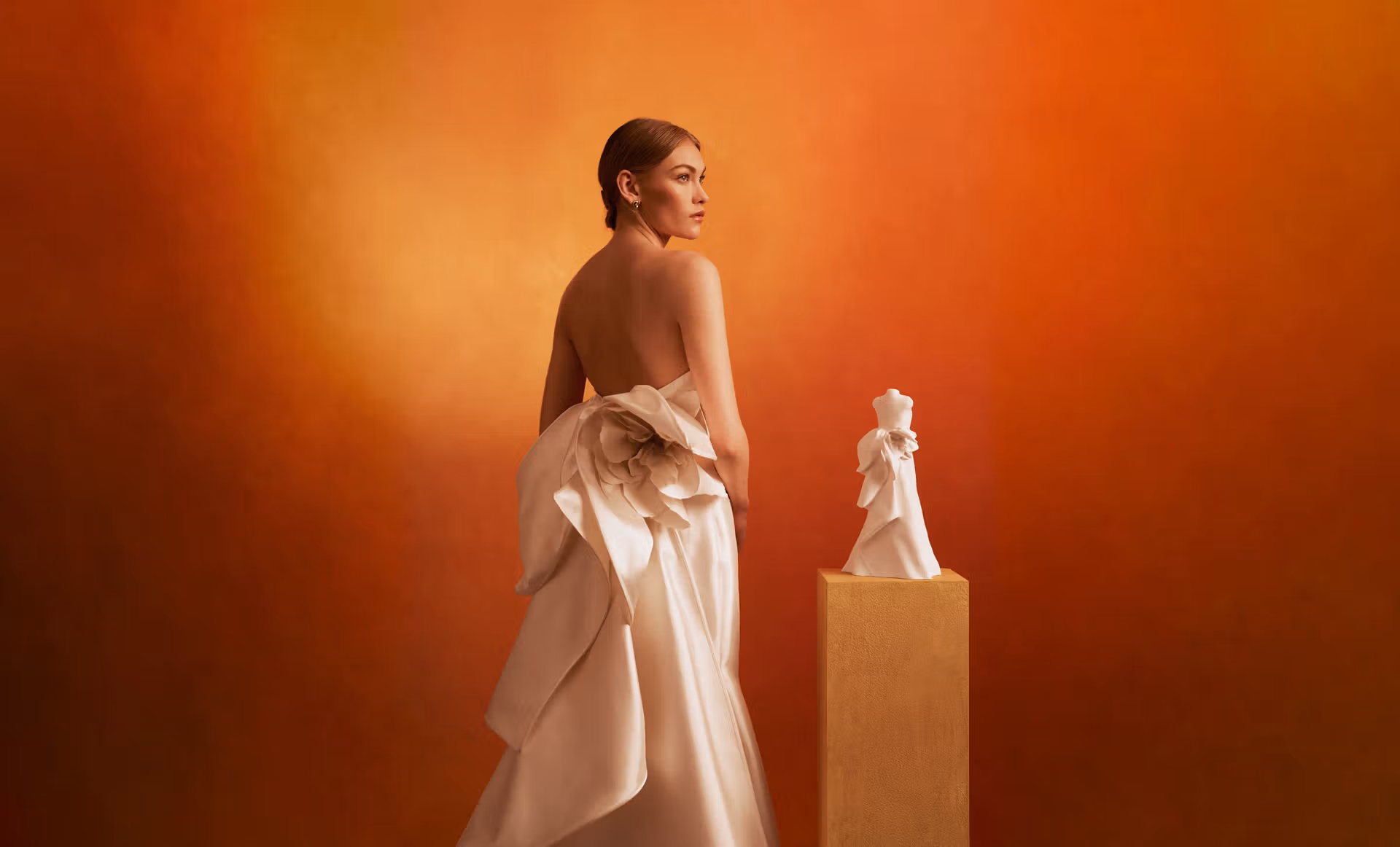 Finished wedding dress sculpture