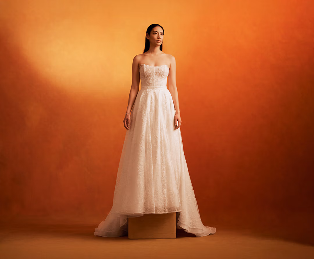 Wedding dress sculpture in the studio